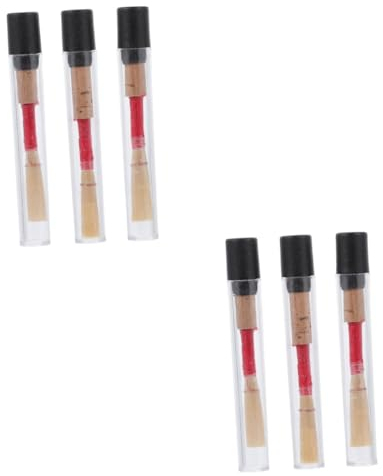 ibasenice 6stücke Praktische Oboenrohre Mit Aufbewahrungsboxen Holzfarbe Für Einfachen Transport Und Täglichen Gebrauch Geeignet Für Oboenliebhaber Und Musiker