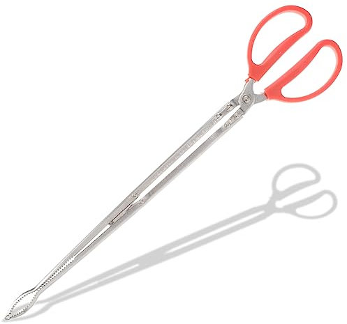 SWOOMEY Kaminzange Aus Edelstahl Mehrzweckzange Für Feuerholz Camping Klaue Outdoor Müllclip Grillzange Holzkohlezange Flexible Und Tragbare Zange Für Küche Und Balkon