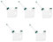 POPETPOP 5pcs Two Stroke Mixing Bottle for Premixed Plastic Gasoline Mix Tank Measuring Scale