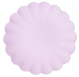 4 piatti di plastica volant, 22 x 22 cm, viola lilla, piatti riutilizzabili