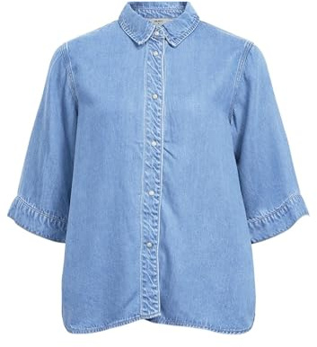 Object Female Jeanshemd Kurzärmeliges | Denim shirt