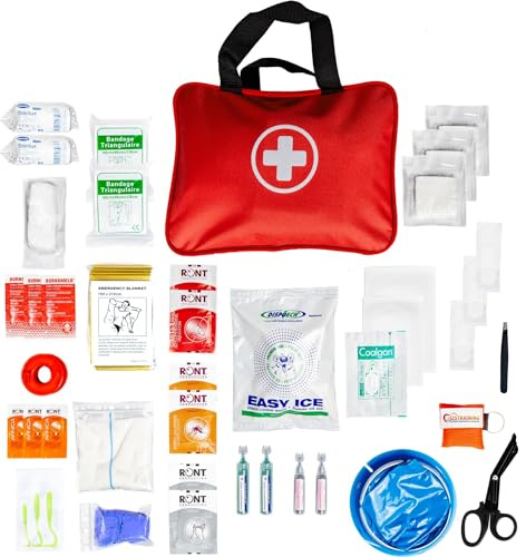 Trousse de Secours L – Kit de Premiers Soins Complet Assemblé en France – Boîte d’Urgence pour Maison, Voiture, Voyage, Camping, Sport et Travail - Trousse de Premiers Soins
