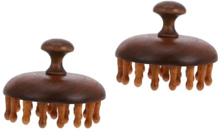 Healeved 2St Massagekamm für die Kopfhaut hairbrush haarbürsten hair growth hair styling Haarbehandlung entlüften Mini-Haarglätter Shampoo werkzeug Kopfmassagekamm Haarpflegekamm Sandelholz