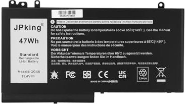 JPking NGGX5 Laptop Akku für Dell Latitude 12 E5270 14 E5470 15 E5570 M3510 E5570 E5550 Series 05TFCY 0JY8D6 0PYWG RDRH9 0RDRH9 0RYXXH 0VVXTW XKWC7 XWDK1 N53VI6 5TFCY 954DF JY8D6 NCVW8 451-BBUM