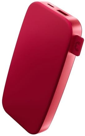 Fresh 'n Rebel Powerbank 12000mAh - USB-C in & Out - Schnelles Aufladen (Fast Charge 20W) - 6 Sicherheitsmerkmale - Tragbarer externer Akku für iPhone und Android (Berry Red)