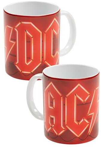 United Labels AC/DC Mug - LED AC DC Coffee Mug Ceramic Coffee Mug Red 320 ml
