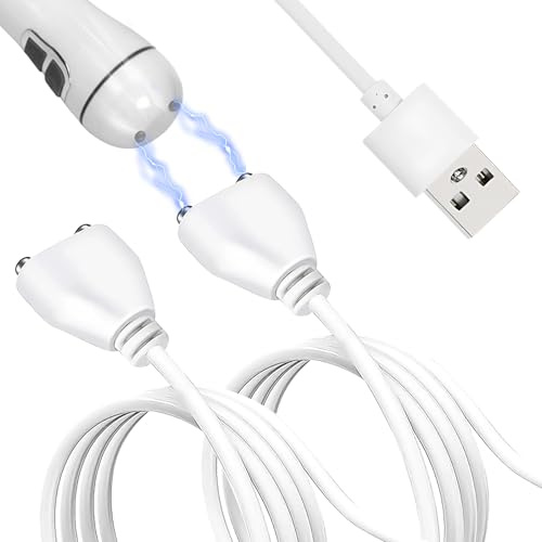 AOUZOVLI 2 Stück Ladekabel Magnetisch Magnetisches USB-Ladekabel Kompatibel mit Satisfyer Pro 2, 0.8m,Ersatzkabel Geeignet für Massagegerät, Taschenlampe, Gesichtsreiniger