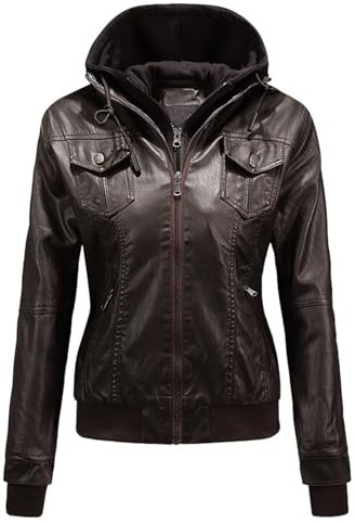Giacca Ecopelle Donna- Chiodo Pelle Donna- Chiodo Giacca In Ecopelle Borchiata Giacchetta Casual Biker Motociclista Leggera Nera Comoda Giacca Donna Mezza Stagione Giacche Estive Donna Giacchetto