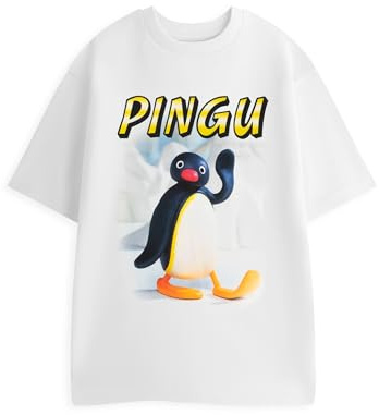 Pingu Unisex Short Sleeved Graphic Tee Options | Penguin Character Print | Cartoon Top for Casual Wear Merch