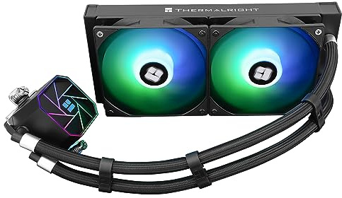 Thermalright TR AQUA ELITE 240 V3 Raffreddatore per CPU liquido, doppia ventola PWM ARGB con cuscinetto S-FDB,pompa efficiente controllata da PWM,per AMD/AM4/AM5,Intel LGA115X/1200/1700/1851