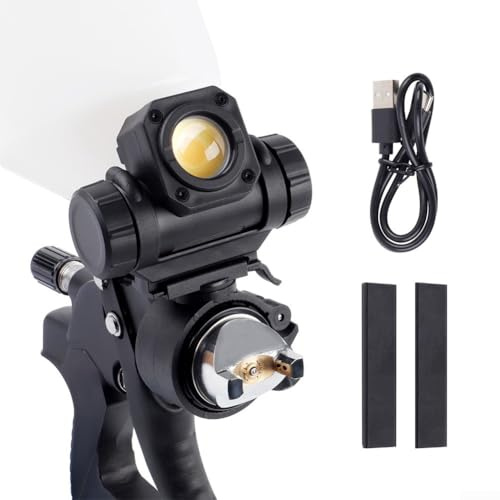 Rechargeable Paint Spray Light 500 Lumens with 4000K Natural White Light | Adjustable 90° Tilt & 360° Rotation for Color Matching | Motion Sensor Auto-On for Automotive Repair & Touch-Up Work