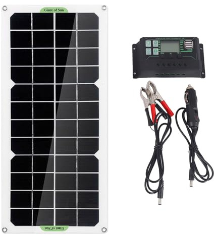OVNSHVN 30W Solar Panel Car Van Boat Caravan Trickle Portable 12V Battery Charger with 100A Controller