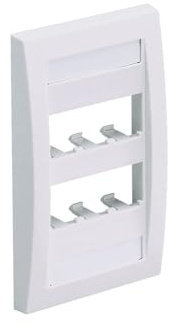 PANDUIT CFPE6IWY 1-Gang 6-Port Faceplate, Off White