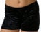 ff FISCHER Mädchen Turnhose Samtshorty Gymnastik Turn Shorts in wolkigem Samt Fitnesshose Sport 77134, Größe: 164, Farbe: Schwarz
