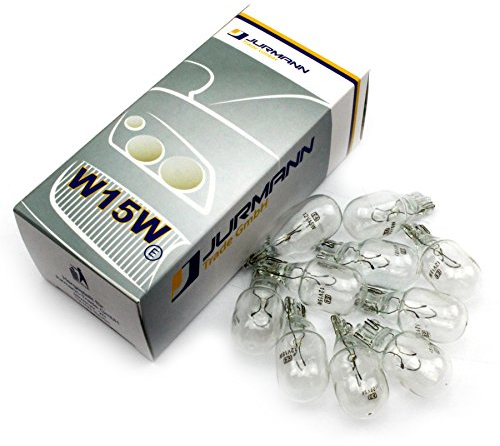 10x Stück Jurmann® 12V W16W W2,1x9,5d T15 WERKSTATTWARE Kugellampe Halogen Lampen Autolampen KFZ-Beleuchtung Birne NEU