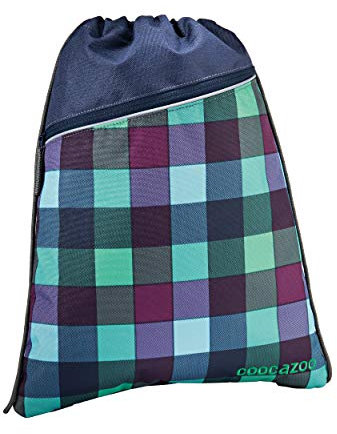 Coocazoo Pocket Rocket Sporttasche, Grün, Violett, Turnbeutel, anthrazit, Tragbar