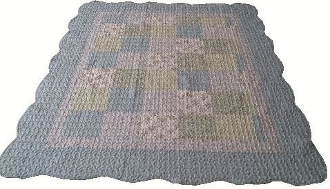 Beauty.Scouts Patchworkdecke Tagesdecke Plaid Aruba Rose 155x180 cm Größe 155x180