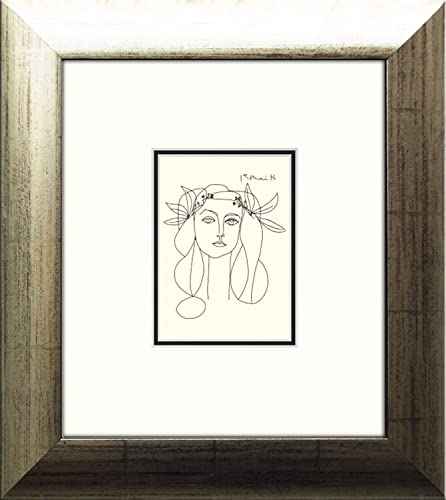 artissimo, Kunstdruck gerahmt, 35x39cm, AG3799, Pablo Picasso: Porträt Francoise Gilot, Bild, Wandbild, Poster, Wanddekoration
