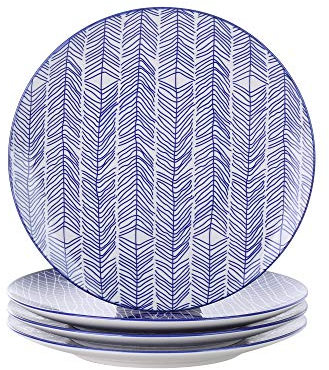 Vancasso, série Takaki, assiette à dessert, 4 pièces, en porcelaine, style japonais