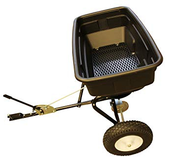 SECURA Anhängestreuer Salzstreuer Düngerstreuer 56KG kompatibel mit Husqvarna-Rider Rasentraktor