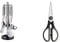 WMF 1876709990 Set Con Supporto Per Accessori, Acciaio Inossidabile & 18.7920.6100 Forbice Universale, Nero