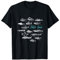 Angler Design mit diversen Fischarten Petri Heil für Fischer T-Shirt