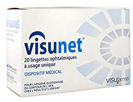 VISUfarma Visunet Lingettes Ophtalmiques à Usage Unique 20 Lingettes