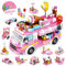 VATOS Bauspielzeug für Kinder, 553 Teile, Eiscreme-LKW-Bauspielzeug, 25 Modelle, Basteln, Bausteine, Rosa, Spielzeug für Mädchen 6 7 8 9 10 11 12 Jahre