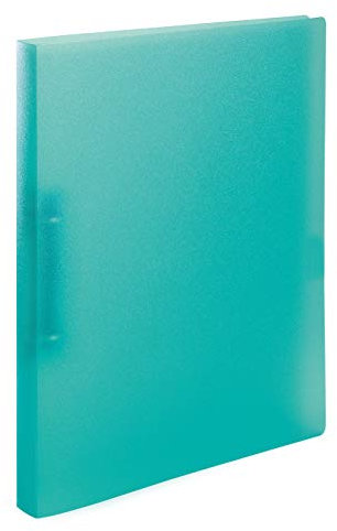 HERMA Ringbücher A4 Türkis Transluzent Set, 3 Stück, schmal, 2 Ringe, 25 mm breit, Ringordner aus Kunststoff mit Niederhalter für Kinder, Jungen und Mädchen