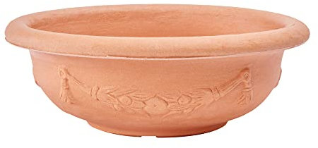 Garden Italia Vasi Ciotola per fiori festonata ACF Diam.45 cm alt. 17 Made in Italy In resina colore Impruneta - Resistente al gelo - antiurto - leggero