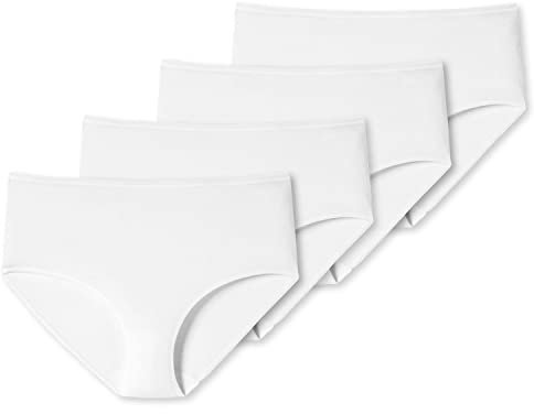 Schiesser Damen Midislips | 4er Pack 174384 (48, 4 x weiß)