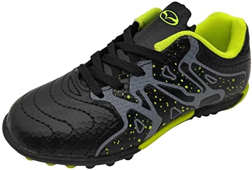 tiebaoGanar Fußballschuhe Kinder Firm Ground Spikes Trainingsschuhe Wettbewerb Jugend Kinder Fussballschuhe Sportschuhe Turnschuhe Wettkampf Schwarz TBG-S75523/Black-30