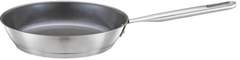 Fiskars Bratpfanne, Ø 24 cm, Beschichtete Pfanne, Für alle Kochfelder geeignet, Recycelter Edelstahl, All Steel, Silber, 1064743