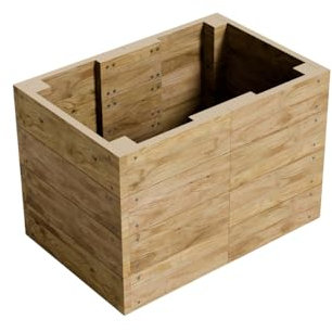 Conka Garden - Wooden Raised Bed Kit - Large Garden Planters for Vegetables, Herbs, Flowers – Start Growing Plants Earlier & Better - Durable & Resistant FSC Treated Timber 60cm H, 60cm x 90cm