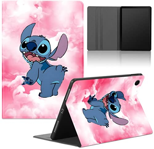 Tablet Hülle für Samsung Galaxy Tab A8 10,5 2022/2021 SM-X200/X205, Schutzhülle mit Cute Stitch Muster Slim Halten Sie vorne Case PU Leder Flip TPU Stoßfest Verstellbar Ständer Tablet Folio, 05