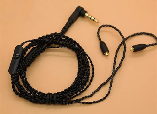 VKMKV Cavo Audio di aggiornamento di Ricambio con Microfono for Auricolare Ultrazone IQ Sony XBA-H3 XBA-H2 HA-FX850 (Color : Black)