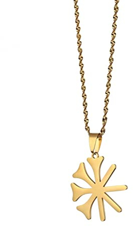 MIELEU Anhänger Halskette Yezidi Lalish Anhänger Halsketten Jesiden Symbol Schmuck Für Frauen Männer Mädchen Halloween Mode Party Schmuck Geschenk