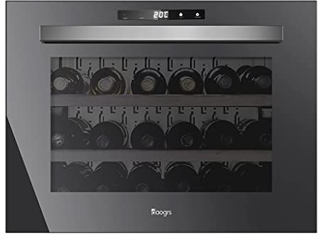 WebErt Cantinetta per Vino incorporata da 16 Bottiglie, Cantinetta per Vino Elettronica a LED a Temperatura costante, Cantina per Vini Indipendente, Ice Bar Domestico (Nero 595 * 575 * 445 mm)