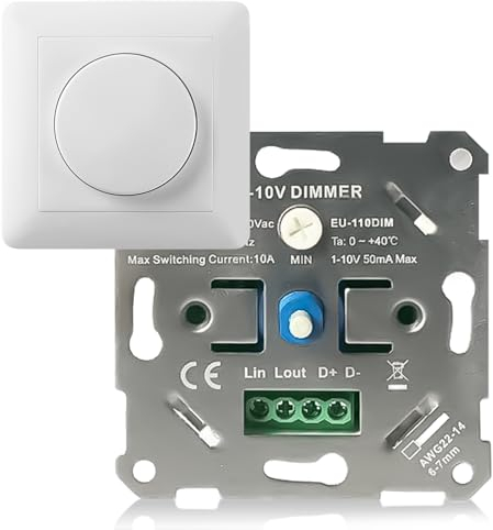 LED Dimmer, 0-10V Universal Dimmer Schalter Lampe LED Einbaudimmer Dimmschalter Dimmer Abdeckplatte Dimmer- Abdeckrahmen Dimmer LED Lampen für Wohnmobil Boot LKW Wohnwagen Anhänger Leuchte