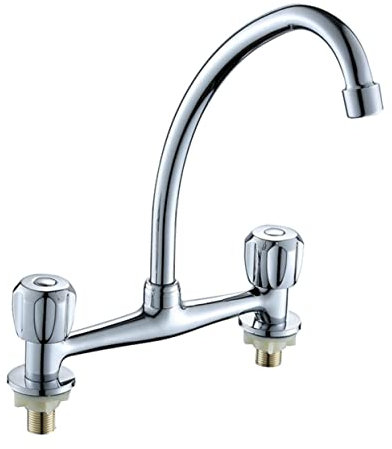1 Pc Rubinetto a due fori kitchen rubinetto vasca miscelatore vasca Rubinetto in rame Lavello rubinetto di rame ruotare
