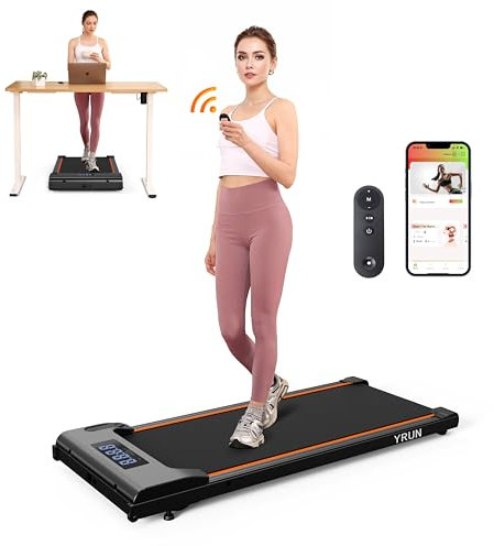 YRUN Tapis de marche sous le bureau pour la maison et le bureau, petit tapis de course portable 2,5 HP super silencieux sans balais motorisé pour la marche, le jogging, la course à pied avec