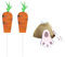 Gartenstecker Ostern Garten Hasen Deko Osterdeko für Draußen Frühling Modern Osterhase Außen Osterdeko Outdoor Osterdekoration Frühlingsdeko Hasen Figuren Deko Groß (A1-2 Karotte)