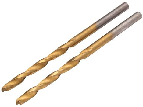 Draper 2pcs HSS Titanium Nitride Coated Drill Bit, 3.5mm x 70mm - 08864 - for Steel, Non-Ferrous Metals, Wood and Hard Plastic