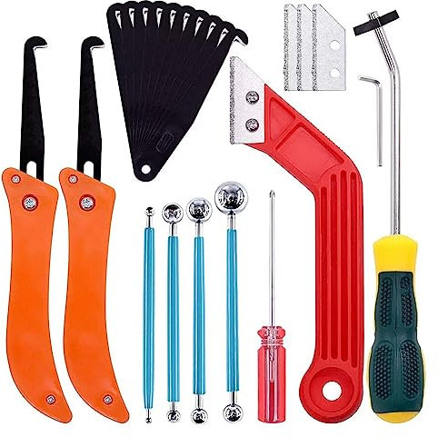 Pttnyuere Lame de Scie de 23 Pièces pour le Jointoiement de la Scie à Main Brosse de Nettoyage des Joints de Carrelage