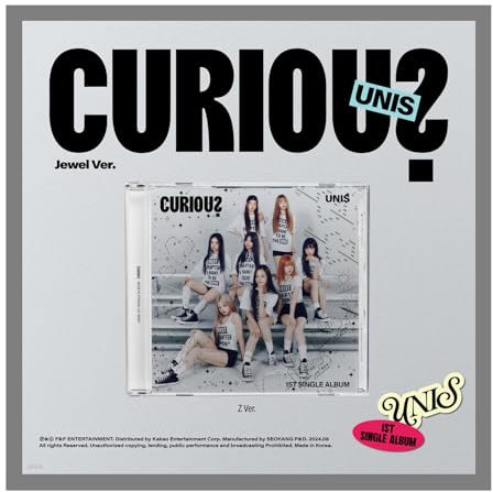 UNIS CURIOUS 1st Single Album Jewel Version Case+24p Booklet+1ea Cover Film+1p PhotoCard+Tracking Sealed Universe Ticket