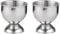 2 Pcs Silver Stainless Steel Egg Cups Holders Egg Tray for Soft Boiled Eggs Kitchen Tool Egg Cups Dishware and Serving Pieces