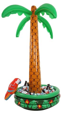 Shurzzesj Inflatable Palm Trees,Palm Tree Balloon Decor | Outdoor Drink Holders For Summer Swimming Party Decoration Hawaiian-Themed Event