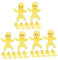 TOYANDONA 150 STK Dekorationen Für Die Babyparty Babys Klein -kleiderbügel Aus Draht Mini Neugeborenes Badespielzeug Schule Für Puppe Figur Eiswürfel-babyparty Yellow Plastik