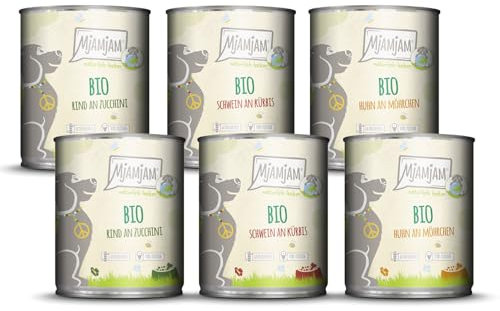 MjAMjAM - Premium Nassfutter für Hunde - natürlich lecker - Die Bio Box, 6er Pack (6 x 800g), getreidefrei