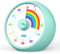 Visueller Timer für Kinder, 60-Minuten Countdown für Klassenzimmer Büro Küche, Schreibtisch Timer Kinder Zeitmanagement Tools mit leisem Betrieb, Tomato Time Tool Regenbogenmuster (Tiffany)